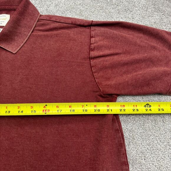 RVCA Alex Knost Polo Shirt Mens Large Faded Burgundy Short Sleeve Cotton Casual - Picture 10 of 11